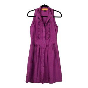 CYNTHIA STEFFE Purple Silk Dress - Size 2 / Sleeveless Summer Dress